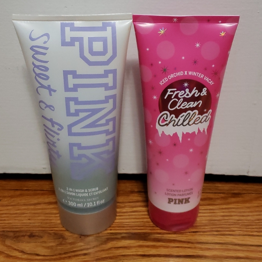 Set of 2 Victoria Secret Pink Lotion & Body Wash - Picture 1 of 3